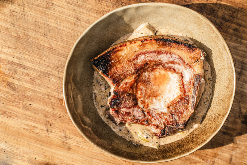 Dirty Leek & Pork Chops