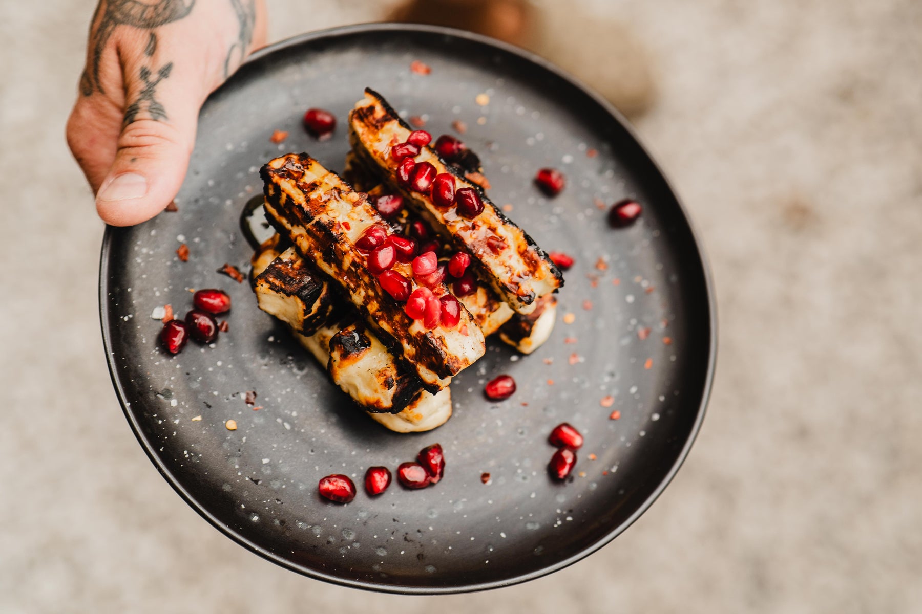 Grilled Halloumi, Honey & Chilli