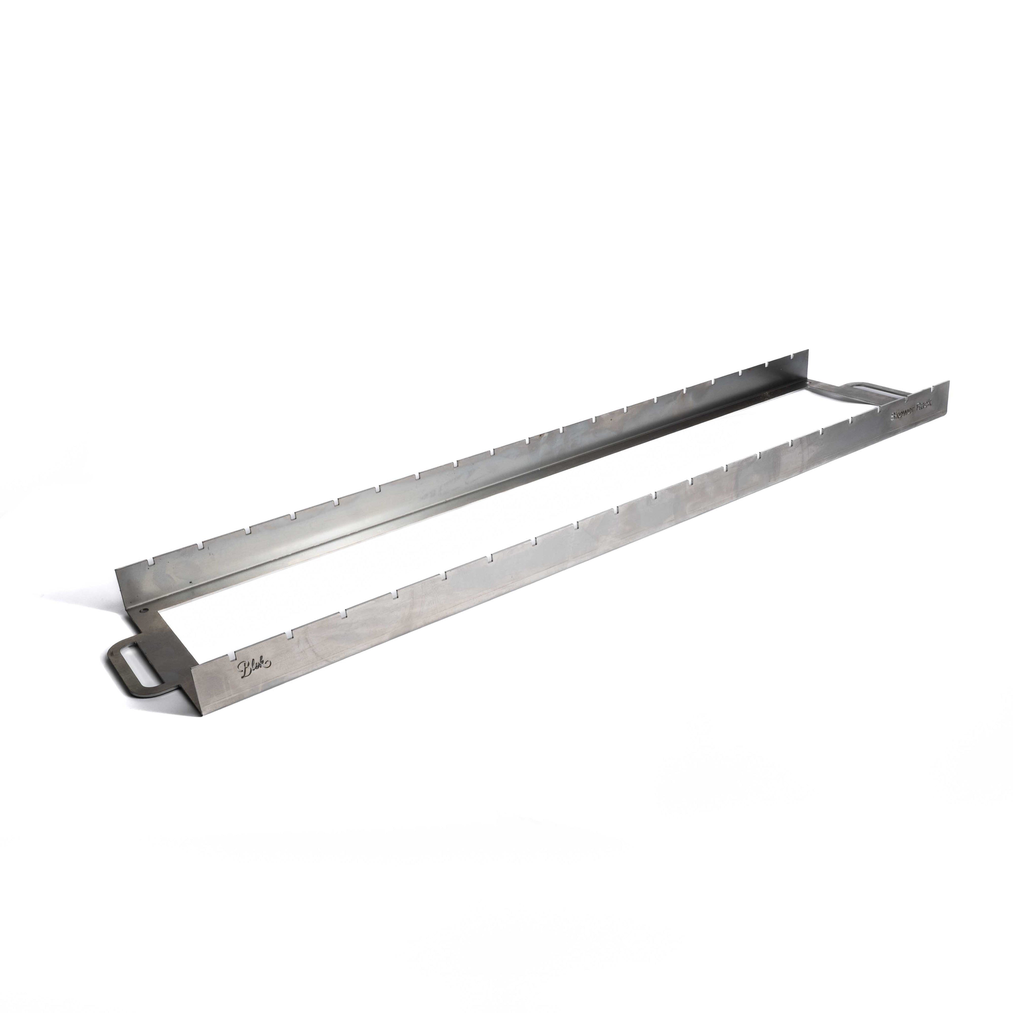 Metal grill rack on a white background